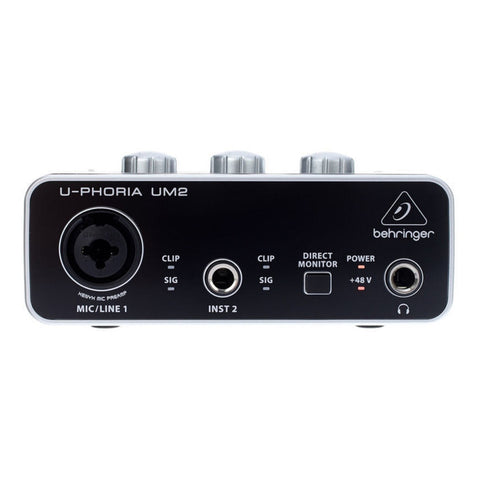Pack Completo P/grabación C/interfaz Behringer U-phoria Stu Negro