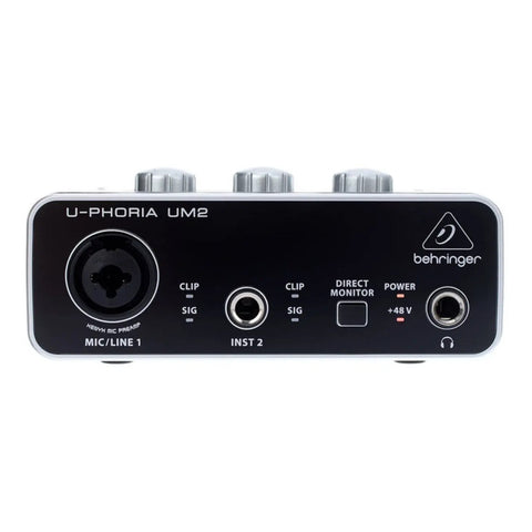Pack Completo P/grabación C/interfaz Behringer U-phoria Stu Negro