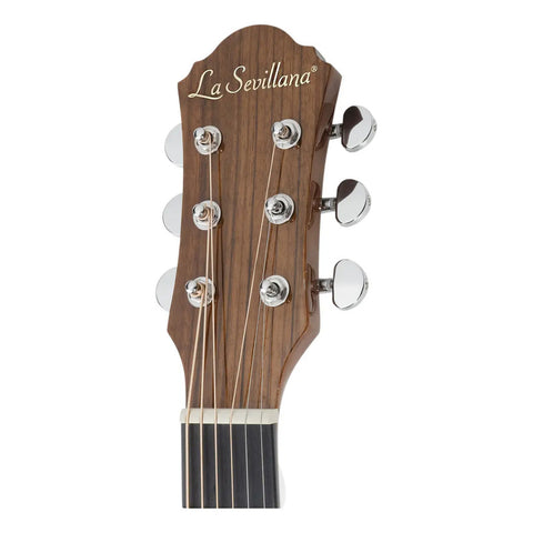 Guitarra Electroacustica La Sevillana Ga-321ceq-blk Black Negro Diestro