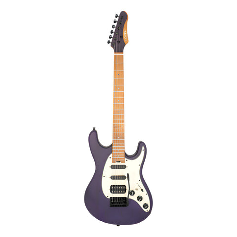 Guitarra Eléctrica Stratocaster See Thru Purple Mars Strat Diestro Lila Palo De Rosa