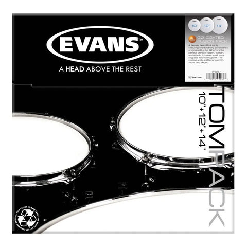 Juego De Parches Para Tom 10, 12 Y 14 In Evans Etp-g2ctd-f