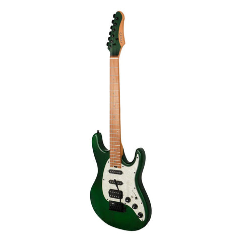 Guitarra Eléctrica Mars Strat De 6 Cuerdas En Verde Musgo Con Trémolo Diestro Palo De Rosa