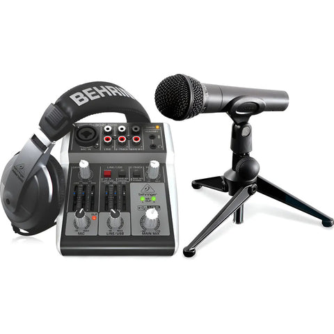 Paquete Completo De Podcast Behringer Podcastudio 2 Usb Negro