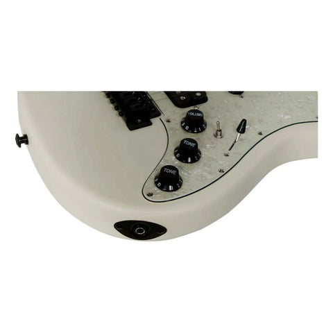 Guitarra Eléctrica Stratocaster Classic White Mars Strat Clw Diestro Blanco Palo De Rosa