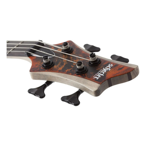 Bajo Eléctrico 4 Cuerdas Schecter Riot-4 Inferno Burst Diestro Naranja 4