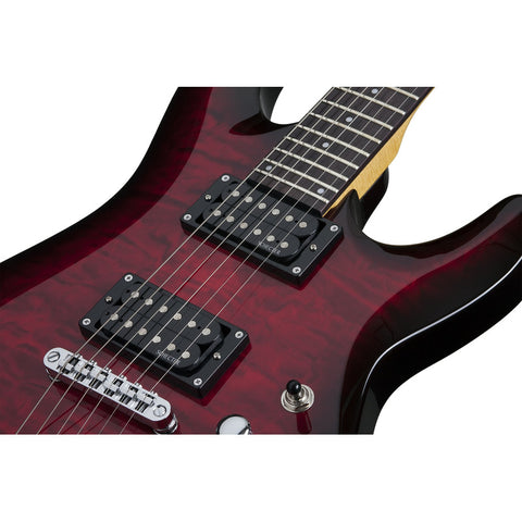 Guitarra Eléctrica Schecter C-6 Plus See-thru Cherry Burst Diestro See-thru Cherry Burst Palo De Rosa