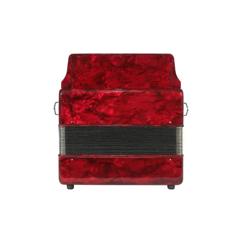 Moretti Verona Acordeón Botones Rojo Tono Fa Estuche Correas