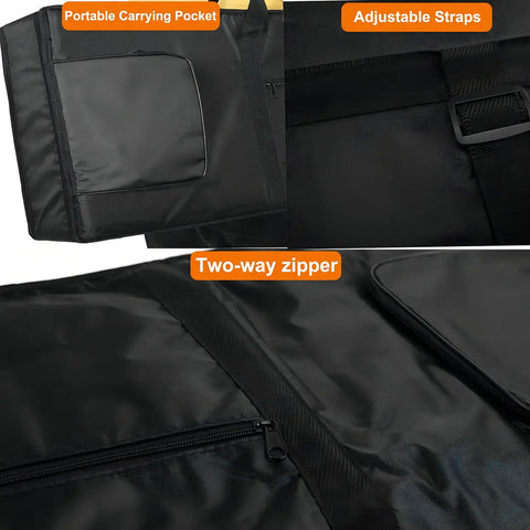 Funda Proel Negra Para Teclado 61 Teclas Modelo Bag910p Con Bolsillo Negro