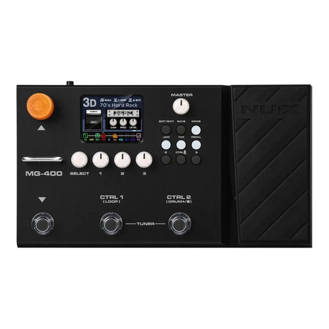 Pedal Multiefectos Nux Mg-400 Para Guitarra Bajo Y Voz Neg Negro