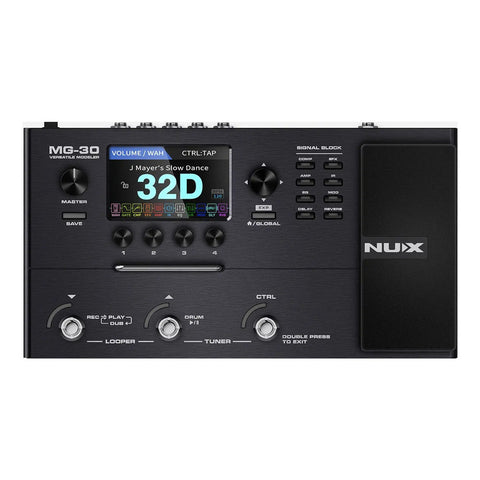 Procesador Para Guitarra Modelado De Amplificador Nux Mg-30 Negro