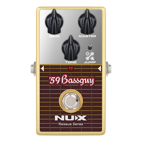 Pedal Emula 29 Bassman Nux Nro-7 59 Bass Guy Overdrive Plateado