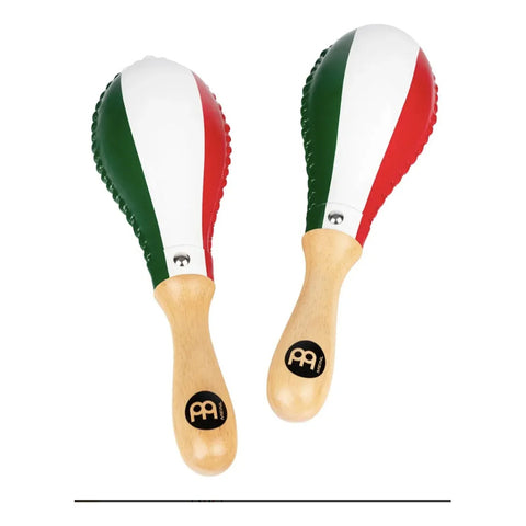 Meinl Msm3mx  Par Maracas Cuero Crudo Artesanal México Verde Claro