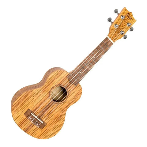 Ukelele Soprano Flight De Zebrawood Con Funda Y 12 Trastes Marrón
