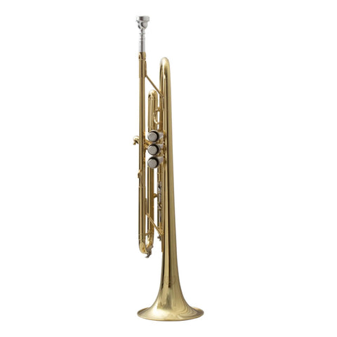 Trompeta Laqueada Tonalidad Bb Con Estuche Maxima Kftr-100g Laqueado