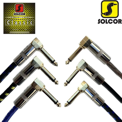 Paquete De 6 Cables Parcheo Pedales Plug 6.3 Solcor 6103l1