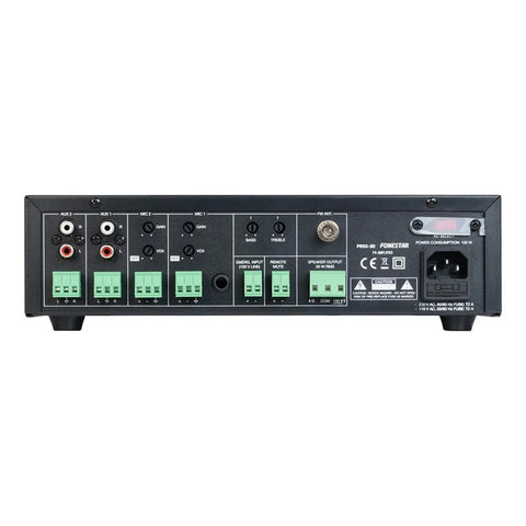 Amplificador Megafonía Fonestar Prox-30 30w Micrófono Usb Fm Negro 30 W