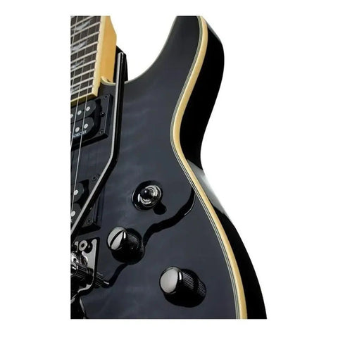 Guitarra Eléctrica Schecter Omen Extreme-fr Caoba Brillante Negra Diestro See-thru Black Palo De Rosa