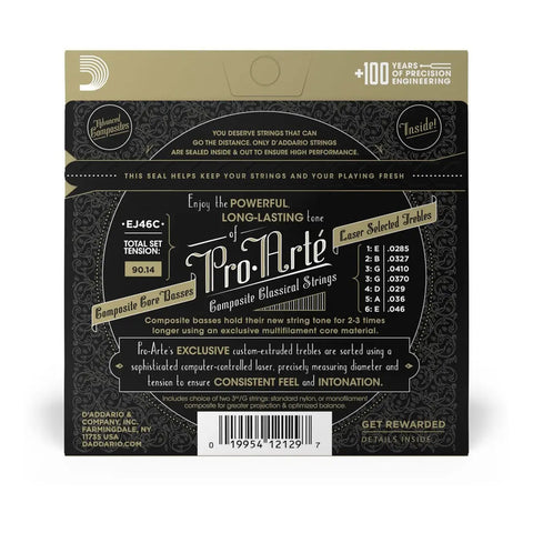 Cuerda E B G D A E Para Guitarra Nylon D'addario Proarte Ej46c