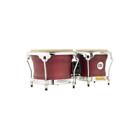 Bongo Meinl Woodcraft 7 Y 8.5 Pulgadas Fresno Cuero Vintage Red