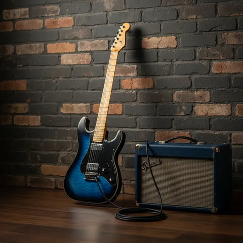 Guitarra Eléctrica Jet Guitars Js-450 Blb Flamed Maple Top Diestro Azul Palo De Rosa