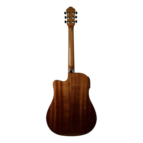 La Sevillana Tx-200ceq Nat Guitarra Electroacústica Texana Natural Diestro Palo De Rosa