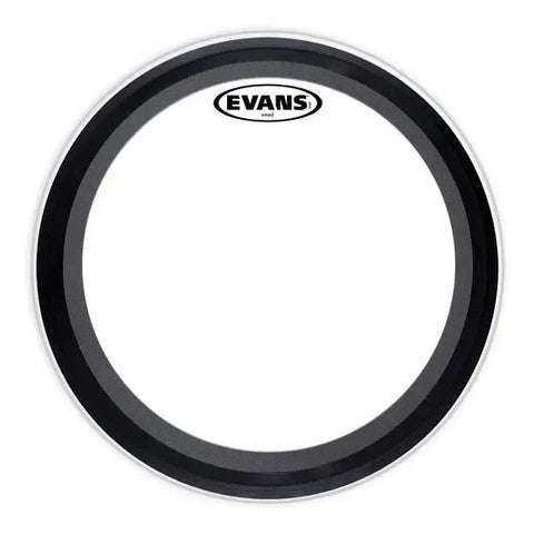 Evans Bd18emad Parche 18 Pulgadas Clear P/ Bombo De Batería Negro/blanco