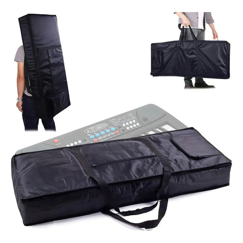 Funda Proel Negra Para Teclado 61 Teclas Modelo Bag910p Con Bolsillo Negro