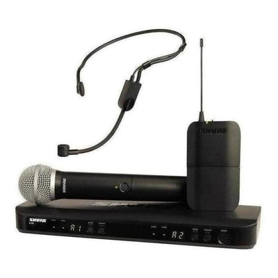 Shure Blx1288/p31 Sistema Inalambrico Dual Mic Mano/diadema. Color Negro