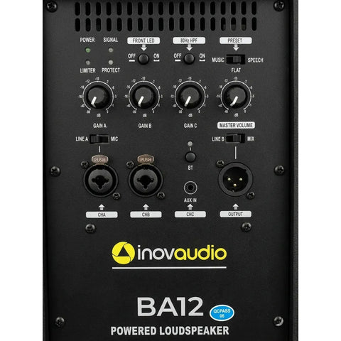 Bafle Activo Inovaudio De 12 PuLG 800w Rms Con Bluetooth Negro