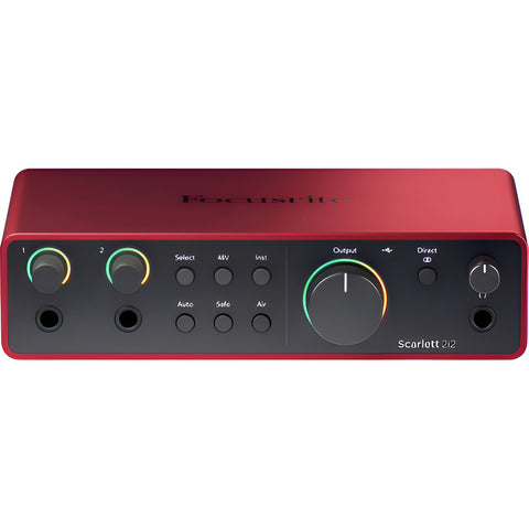 Interfaz De Audio Usb Focusrite Scarlett 2i2 4th Gen Rojo