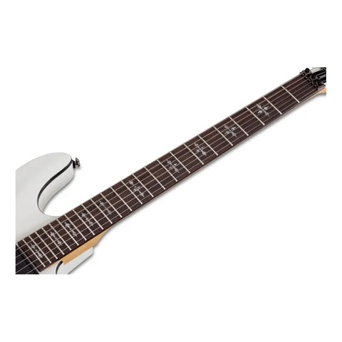Guitarra Schecter Demon-6 Fr Blanca Tilo Puente Floyd Rose C 24 Trastes Diestro Vintage White Palo De Rosa