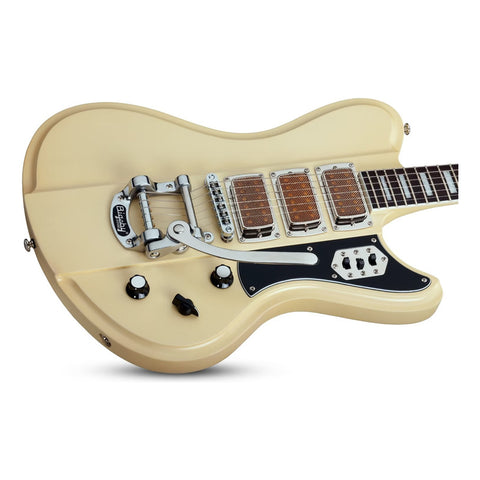 Guitarra Eléctrica Schectrer Ultra-iii Ivory Pearl Diestro Dorado Claro Pau Ferro