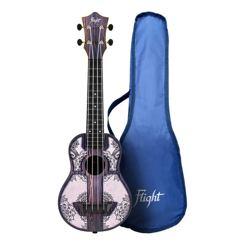 Ukelele Soprano De 15 Trastes Con Funda Flight Tus40 Mw Mandala Wood