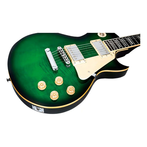 Guitarra Eléctrica Les Paul Mars Lp Standard Satin Green Color Verde Musgo Material Del Diapasón Palisandro Orientación De La Mano Diestro Palo De Rosa