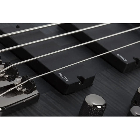 Bajo 4 Cuerdas Schecter Stiletto Studio-4 See Thru Black Sat Diestro Negro Mate 4