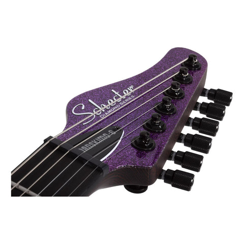 Guitarra Schecter Daniel Haniß Danskimo-6 Purple Sparkle Diestro Violeta Ébano