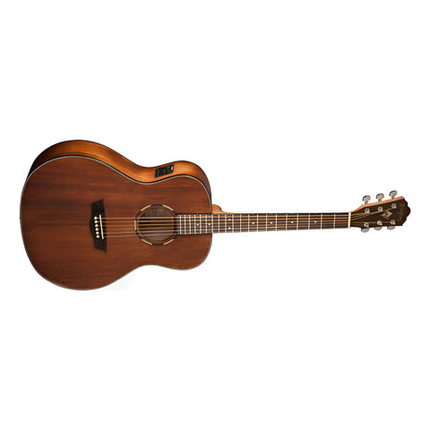 Guitarra Electroacustica Tamaño Orquesta Washburn O12se Natural Diestro Ovangkol