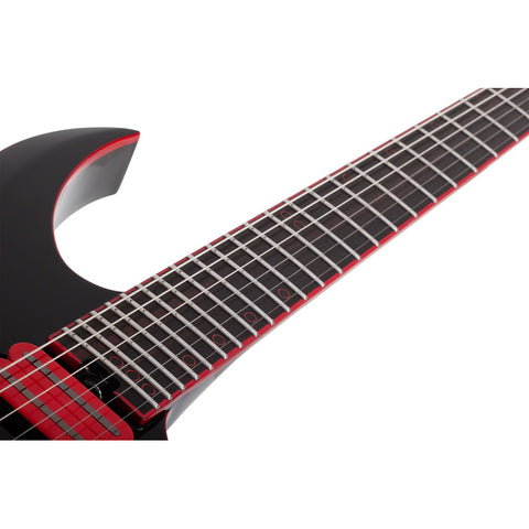 Guitarra Eléctrica Schecter Sunset-6 Red Dawn Gloss Black Diestro Negro Ébano