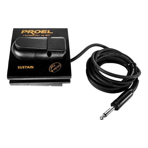 Pedal De Sustain Proel Gf-24 Para Teclado Con Cambio De Polaridad Y Cable 2m