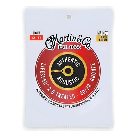 Martin Ma140, Cuerdas Para Guitarra Acústica 80/20 Light