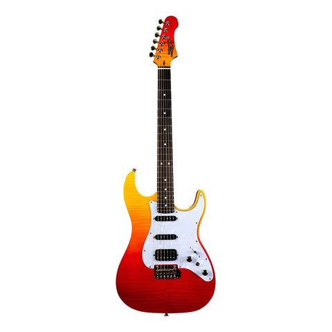 Guitarra Eléctrica Jet Guitars Rojo Transparente Js600 Orientación De La Mano Diestro