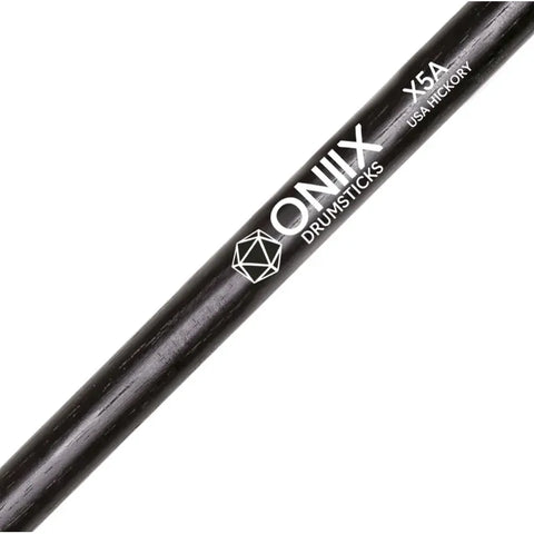 Baquetas Bateria Oniix X5a Con Punta De Madera Made Usa Negro X5a