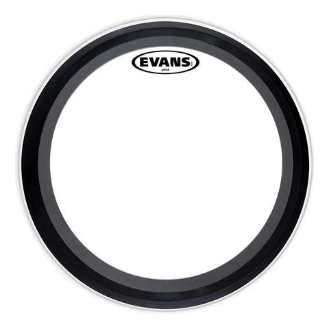Evans Bd22gmad Parche Golpe P/ Bombo 22 Pulgadas Clear Negro/blanco