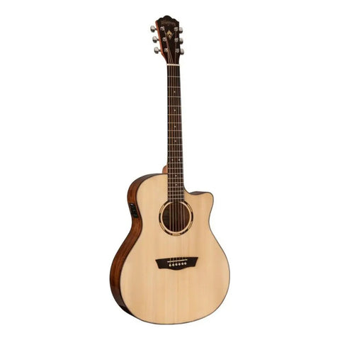 Guitarra Electroacústica Washburn Woodline O10sce Abeto Natural Diestros Diestro Ovangkol