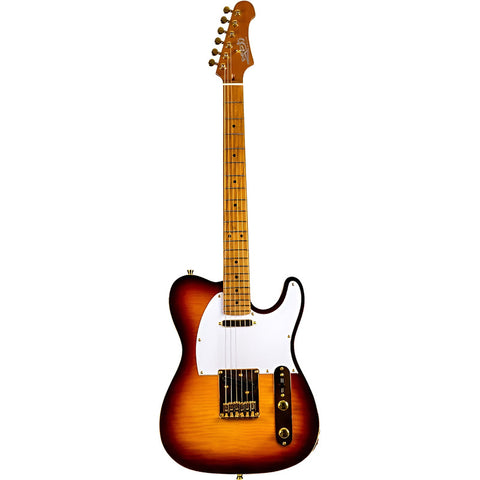 Guitarra Eléctrica Tobacco Burst Jet Guitars Jt600 Diestro Tobacco Burst Arce Tostado