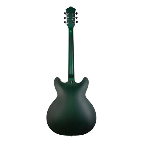 Guitarra Eléctrica 6 Cuerdas Mars Hollowbody 335 Semi Hueca Diestro Verde Oscuro Palo De Rosa