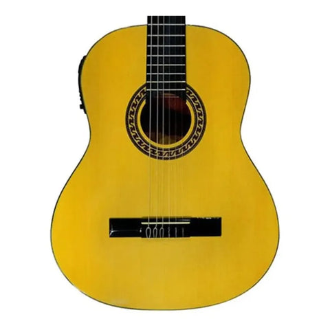 Guitarra Electroacustica Caja Clasica La Sevillana A-2eq Amarillo