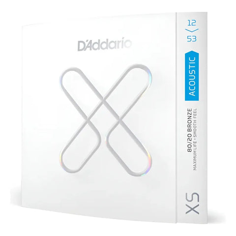 Cuerdas D'addario Xs Para Guitarra Acústica, Calibre 12-53 De Alta Tensión