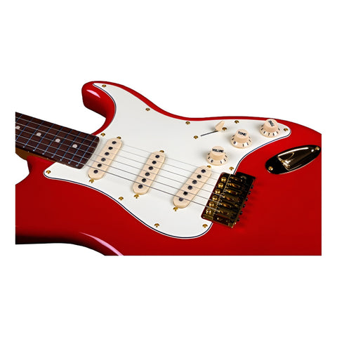 Guitarra Eléctrica Jet Guitars Js-380 Rojo Red Material Del Diapasón Palisandro Orientación De La Mano Diestro