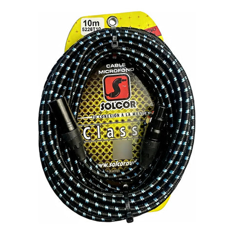 Cable Tejido Micrófono Xlr Combinado Solcor 5226t10 10m.